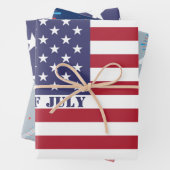 4. Juli American USA Flag Patriotic Geschenkpapier Set (Beispiel)