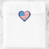 4. Juli American USA Flag Patriotic Herz-Aufkleber (Tasche)