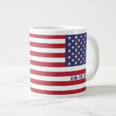 4. Juli American USA Flag Patriotic Jumbo-Tasse (Vorderseite Rechts)