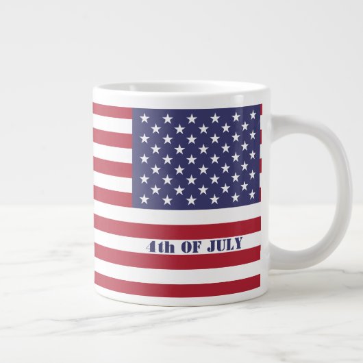 4. Juli American USA Flag Patriotic Jumbo-Tasse (Rechts)