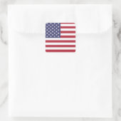 4. Juli American USA Flag Patriotic Quadratischer Aufkleber (Tasche)