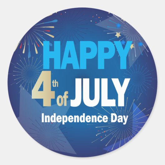 4. Juli American USA Flag Patriotic Runder Aufkleber (Vorderseite)