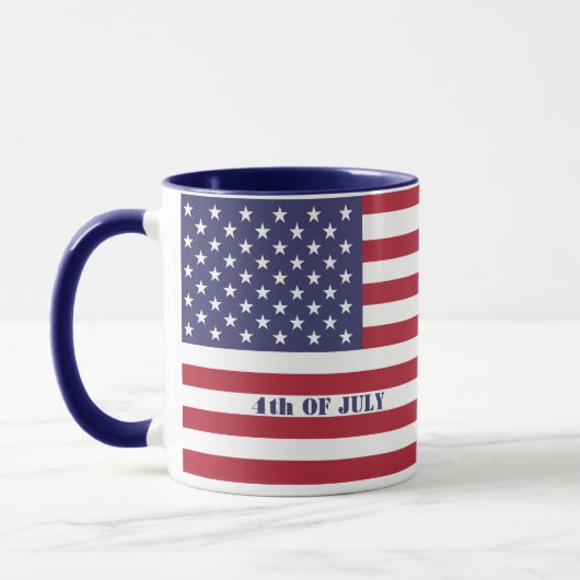 4. Juli American USA Flag Patriotic Tasse (Links)
