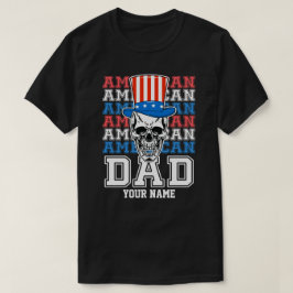 4. Juli American Vater Patriotic Personalisiert T-Shirt