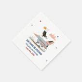 4. Juli Amerika 250. Adler-Jet-Kampfflugzeug Serviette (Ecke)