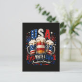 4. Juli Amerika 250. Postkarte (Stehend Vorderseite)