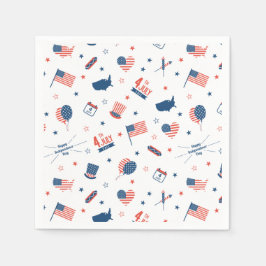 4. Juli Amerika Paper Napkin Serviette