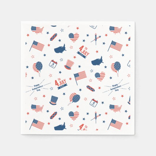 4. Juli Amerika Paper Napkin Serviette (Vorderseite)