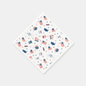 4. Juli Amerika Paper Napkin Serviette (Ecke)