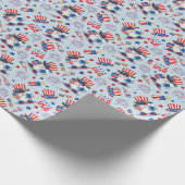 4. Juli Amerika Unabhängigkeit Mit Gnome Feier Geschenkpapier (Ecke)