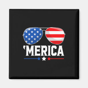 4. Juli Amerika Unabhängigkeitstag USA-Flagge Rot  Magnet