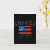 4. Juli Amerika Us Est 1776 Patriotisch Us Ameri Karte (Gelbe Blume)