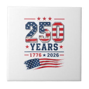 4. Juli Amerika US-Flagge Patriotisch 250. Jubiläu Fliese