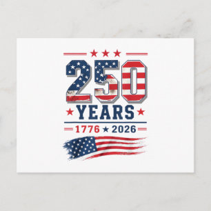 4. Juli Amerika US-Flagge Patriotisch 250. Jubiläu Postkarte
