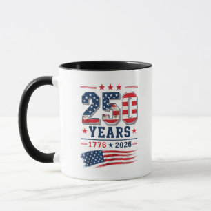 4. Juli Amerika US-Flagge Patriotisch 250. Jubiläu Tasse