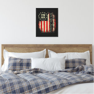 4. Juli Amerika US-Flagge Patriotisch Leinwanddruck