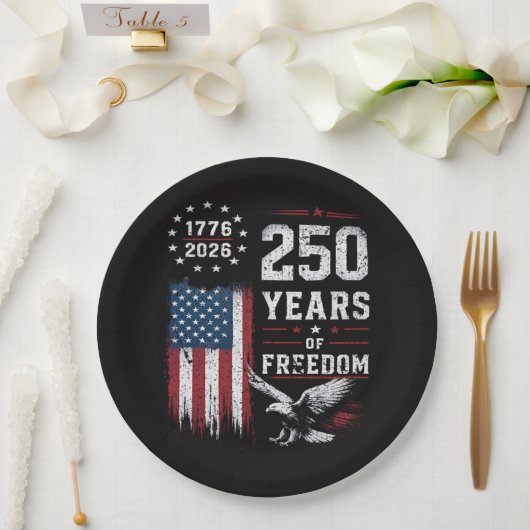 4. Juli Amerika US-Flagge Patriotisch Pappteller (Hochzeit)