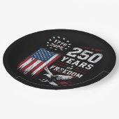 4. Juli Amerika US-Flagge Patriotisch Pappteller (Schrägansicht)