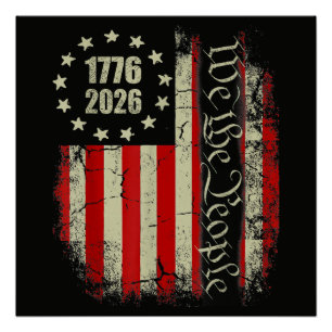4. Juli Amerika US-Flagge Patriotisch Poster