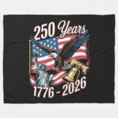 4. Juli Amerika US Patriotischer Adler Fleecedecke (Vorderseite (Horizontal))