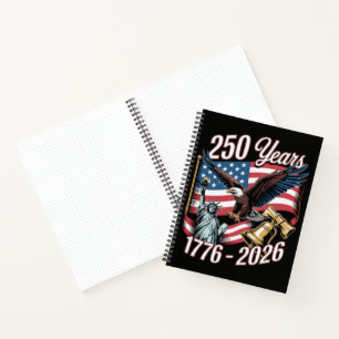 4. Juli Amerika US Patriotischer Adler Notizblock