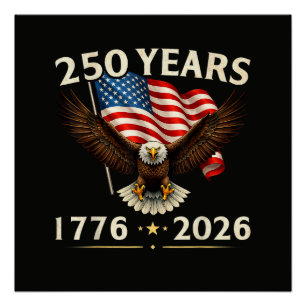 4. Juli Amerika US Patriotischer Adler Poster
