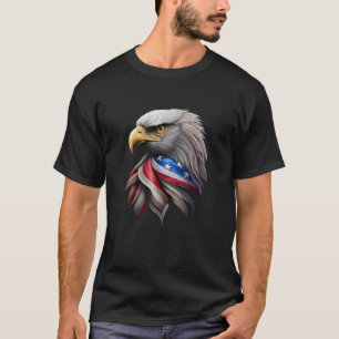 4. Juli Amerikanische Adlerflagge - Unabhängigkeit T-Shirt