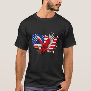 4. Juli Amerikanische Adlerflagge Unabhängigkeitst T-Shirt