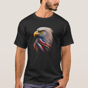 4. Juli Amerikanische Adlerflagge Unabhängigkeitst T-Shirt