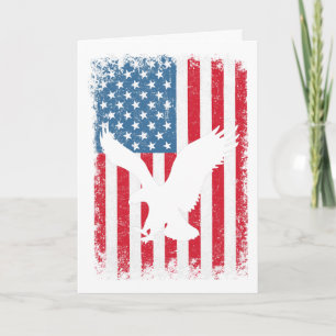 4. Juli Amerikanische Adlerflagge USA Unabhängigke Karte