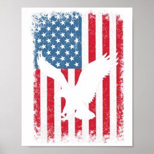 4. Juli Amerikanische Adlerflagge USA Unabhängigke Poster