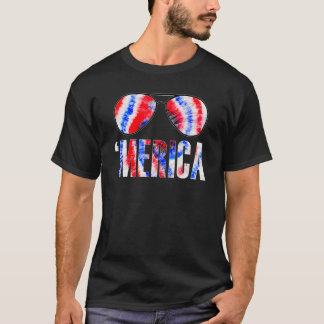 4. Juli Amerikanische Fahne Gefärbte Krawatte Sung T-Shirt