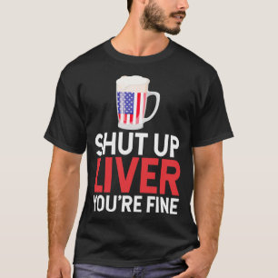 4. Juli Amerikanische Fahne USA Patriotic Beer T-Shirt