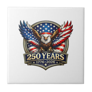 4. Juli Amerikanische Flagge Adler Vintage 250 Jah Fliese