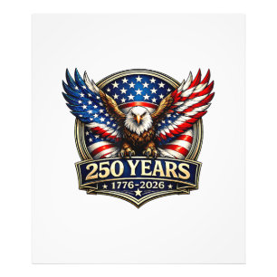 4. Juli Amerikanische Flagge Adler Vintage 250 Jah Fotodruck