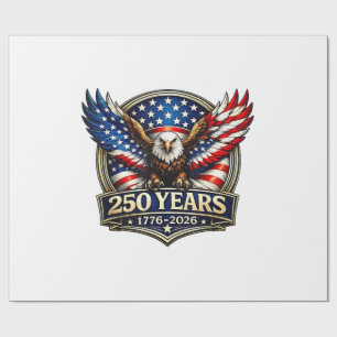 4. Juli Amerikanische Flagge Adler Vintage 250 Jah Geschenkpapier