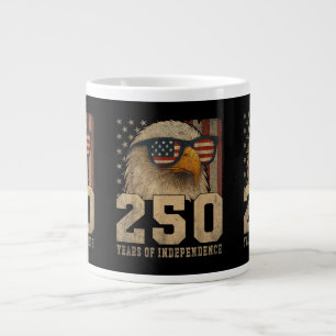 4. Juli Amerikanische Flagge Adler Vintage 250 Jah Jumbo-Tasse