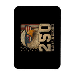 4. Juli Amerikanische Flagge Adler Vintage 250 Jah Magnet