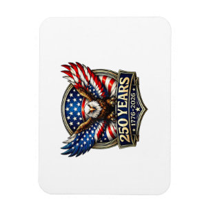 4. Juli Amerikanische Flagge Adler Vintage 250 Jah Magnet