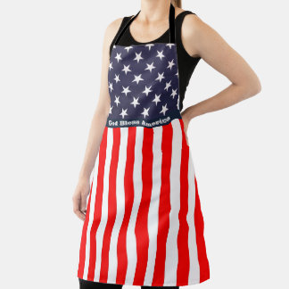 4. Juli Amerikanische Flagge Gott segne Amerika Schürze