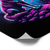 4. Juli Amerikanische Flagge Howling Wolf unter US Poster (Ecke)
