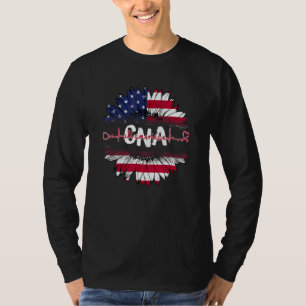 4. Juli Amerikanische Flagge Liebe CNA Leben Krank T-Shirt
