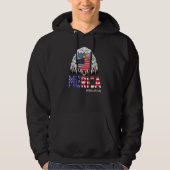 4. Juli Amerikanische Flagge Merica USA Sonnenbril Hoodie (Vorderseite)