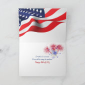 4. Juli Amerikanische Flagge mit musikalischen Bem Karte (Innenseite)