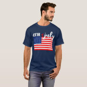 4. Juli Amerikanische Flagge T-Shirt (Vorne ganz)