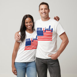 4. Juli Amerikanische Flagge T-Shirt