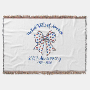 4. Juli Amerikanische Flagge Vintage 250 Jahre 177 Decke