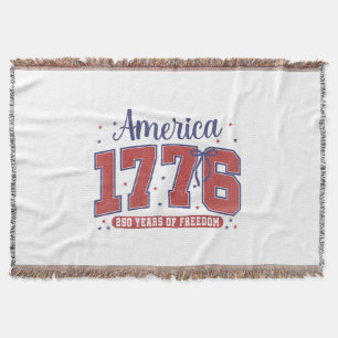 4. Juli Amerikanische Flagge Vintage 250 Jahre 177 Decke