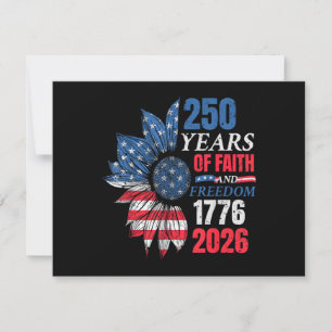 4. Juli Amerikanische Flagge Vintage 250 Jahre 177 Feiertagskarte