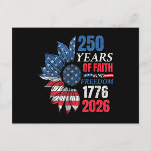 4. Juli Amerikanische Flagge Vintage 250 Jahre 177 Feiertagspostkarte